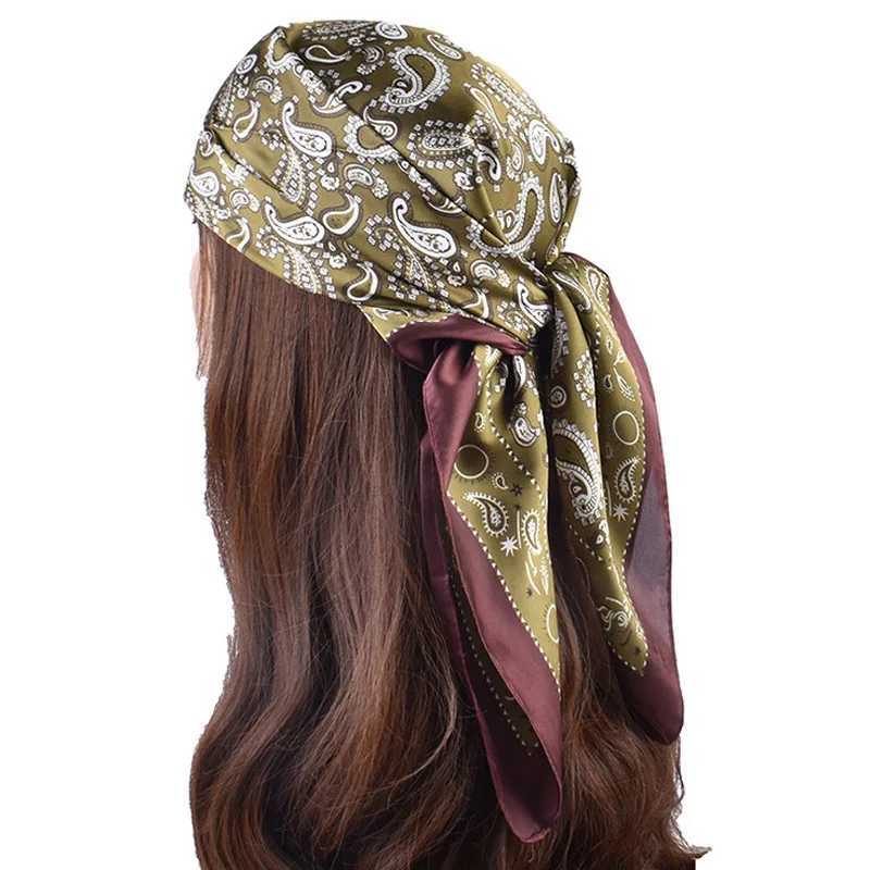 Luxury floral print Banda Wen Square scarf girl band accessories handle collar headscarf high-quality X250324