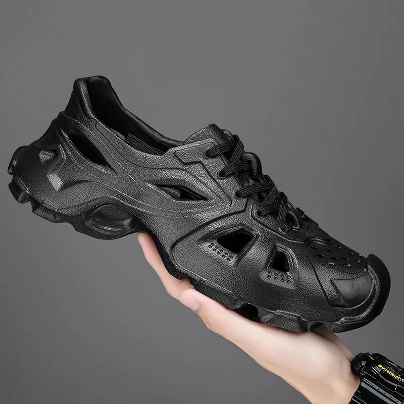 Breathable sandals free Shipping slippers with toe caps perforated sandal unisex sports and leisure shoes beach shoes for men new 2025