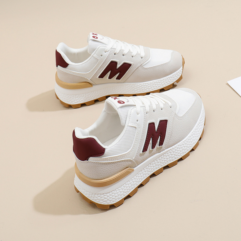 Spring small white shoes new female students increase thick sole sports board shoes casual shoes female 2025