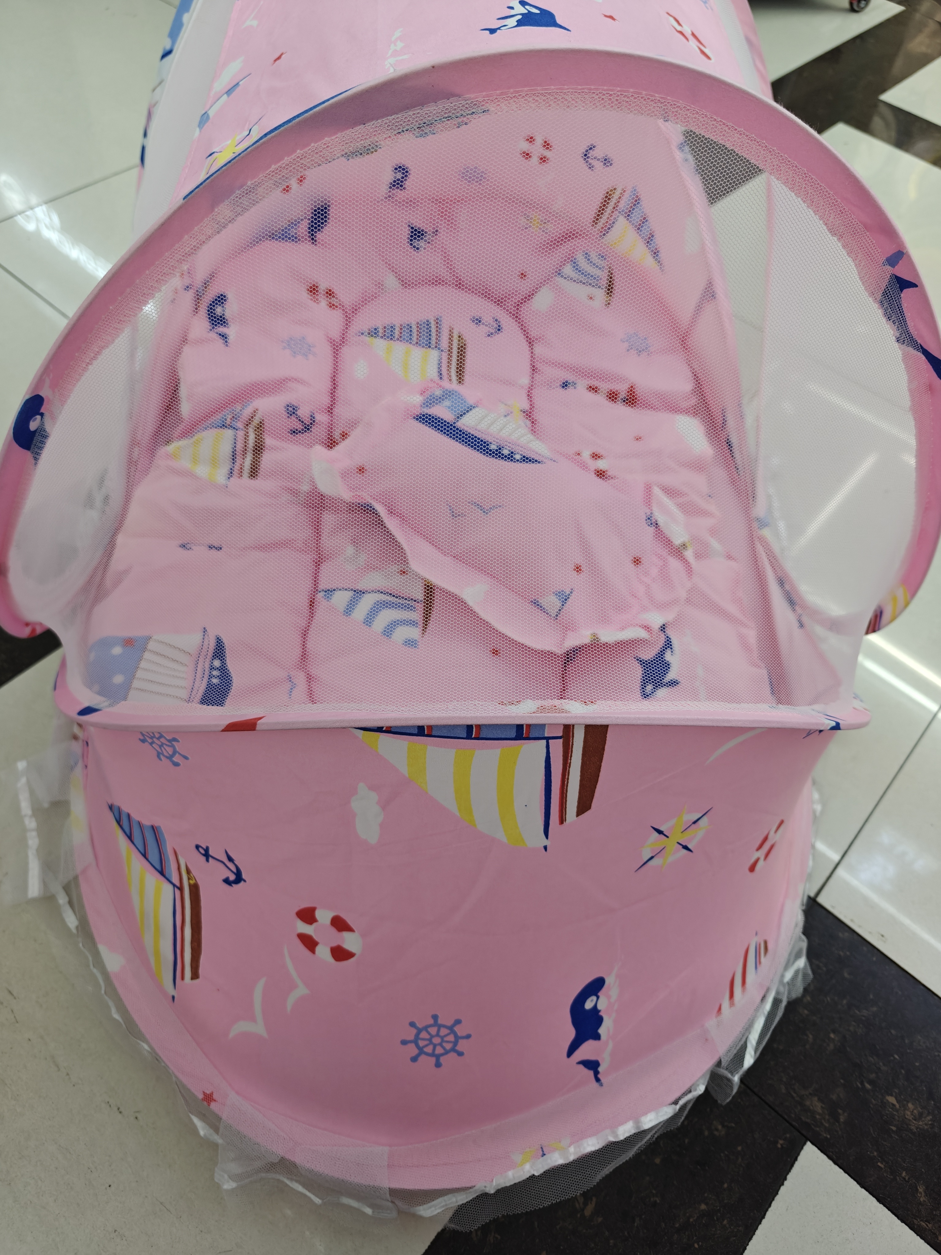 Jiaobao sailboat three piece set baby mosquito net