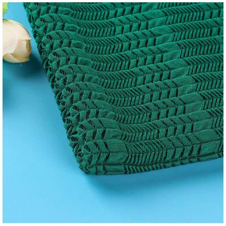 Elite Knitted Jacquard Material - Lightweight Wheat Design with High-Quality Polyester and Spandex Composition quantity