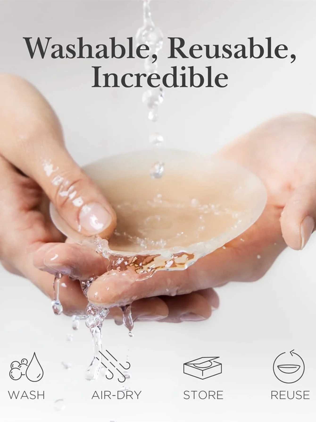 1 pair of reusable silicone soft pad covers self-adhesive breast latex pad stickers accessories for womens elevatorsXJ250324