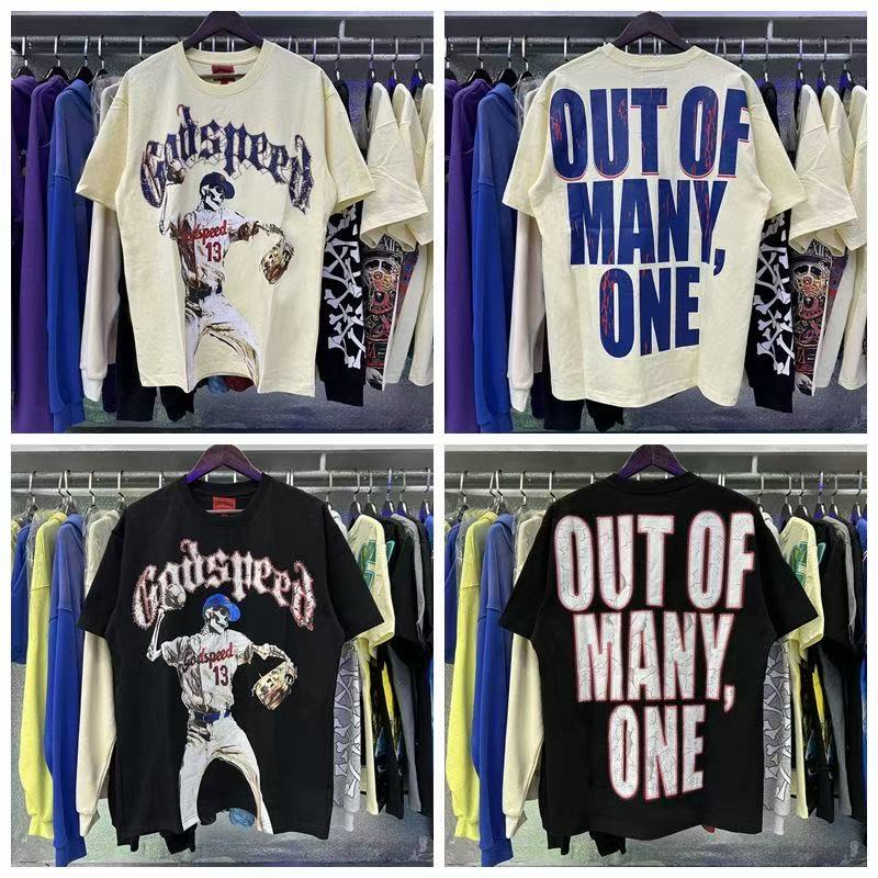 godspeed shirt mens tshirt clothe graphic tee beach hipster fabric cotton Street colorful graffiti Letter foil all print Vintage washed god speed tee US size S-XL