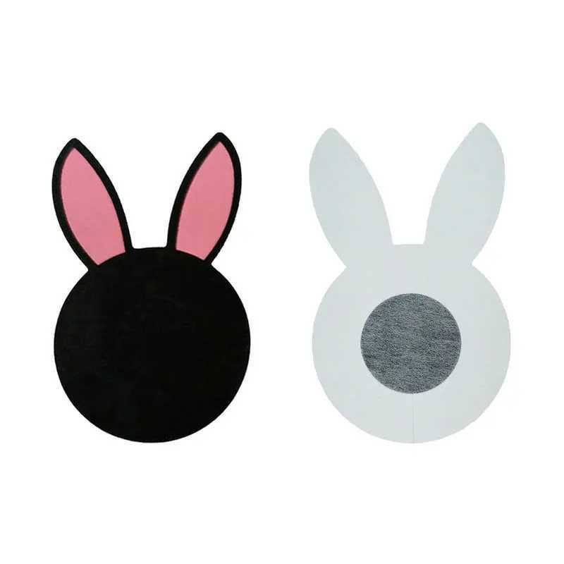 Invisible disposable breast patch cute clover rabbit satin fashionable breast sticker glowing bala soft cushion coverXJ250324