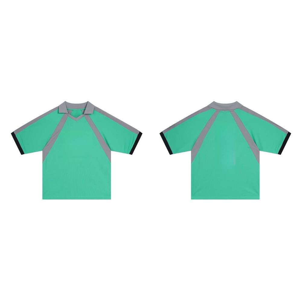 Short Sleeved Sports T-Shirt, Football Breathable Polo Shirt, Spring And Summer Black, American Casual B5