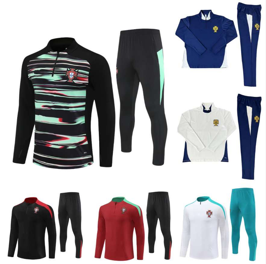 2025 26 Portuguese soccer tracksuit Portuguesa football training Men and kids 24 25 26 Portugieser tracksuits jogging shirt kits survetement foot set