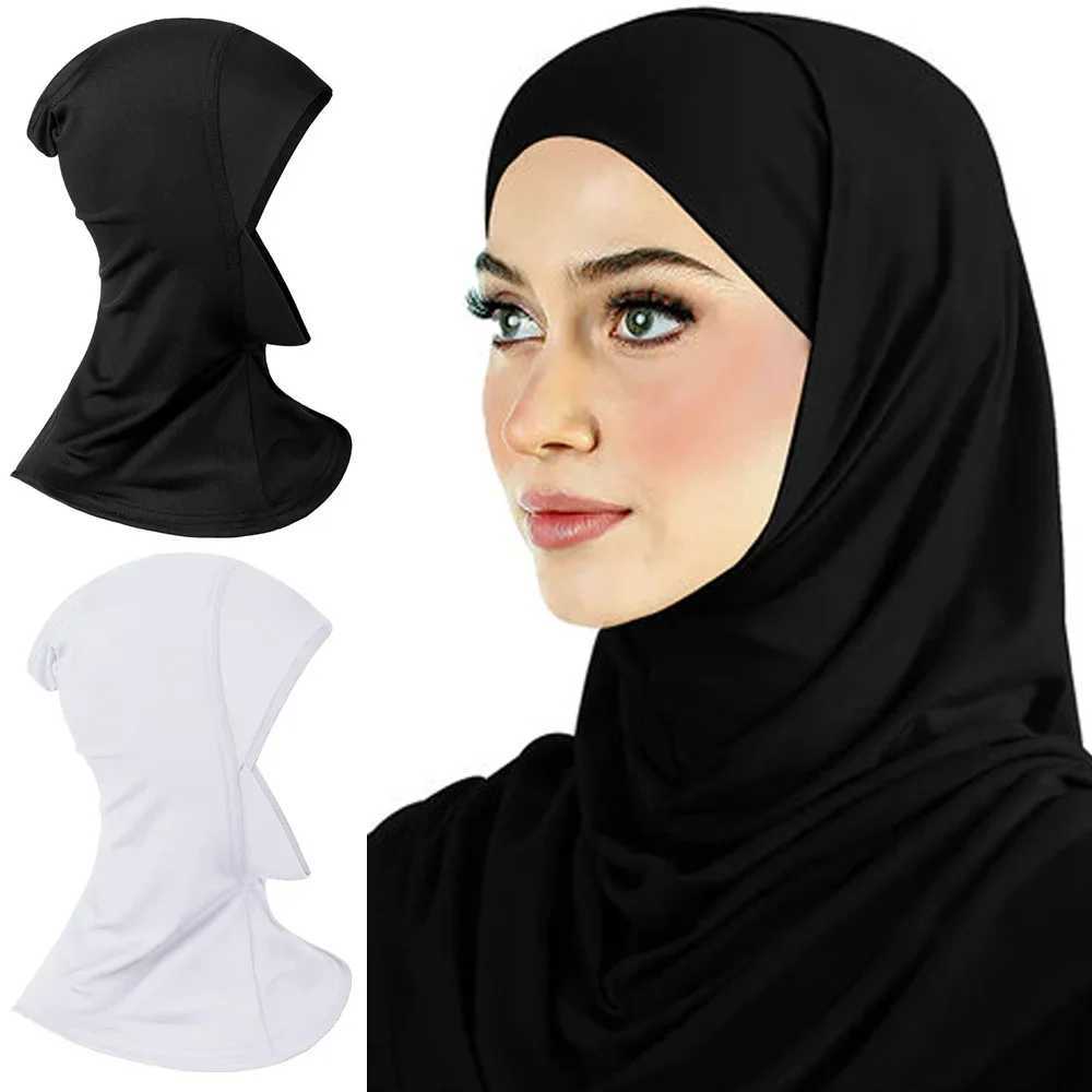 Ramadan Muslim Underwear Wen Modal Headband Cap Adjustable Muslim Elastic Turbine Fl Cap Shawl Cap Fl Neck Cover X250324