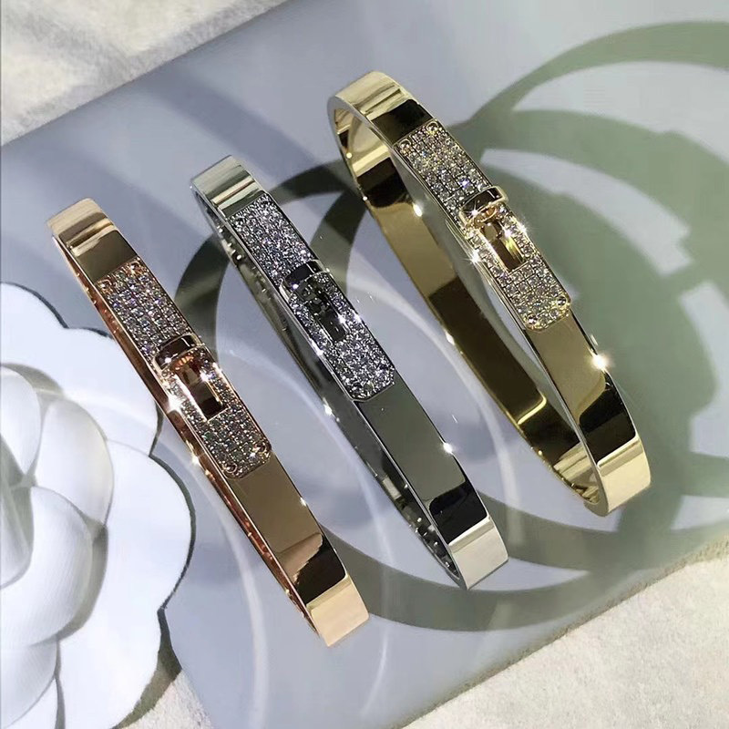 Luxury Diamond Women's Bracelet Classic Brand Bracelet Fashion Rotating Buckle 18k Gold Designer Bracelet for Men's Jewelry