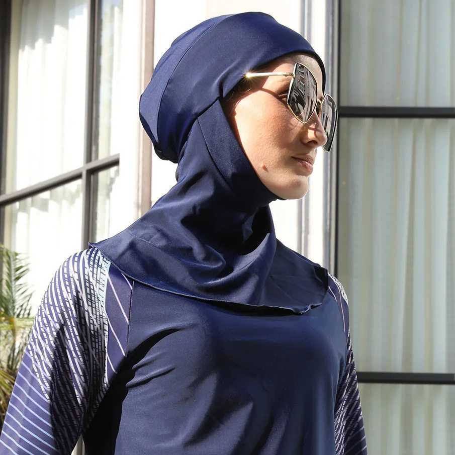 New sports plain Muslim swimming instant turbo black headscarf Islamic headscarf Indian headscarf Fem wrap Turbante Mujer X250324