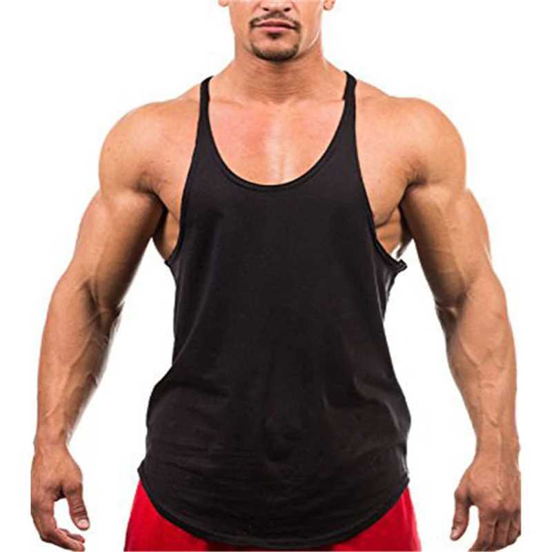 Muscle men gym clothing fitness camisole mens cotton vest sleeveless sportswear single set fitness vest X250324