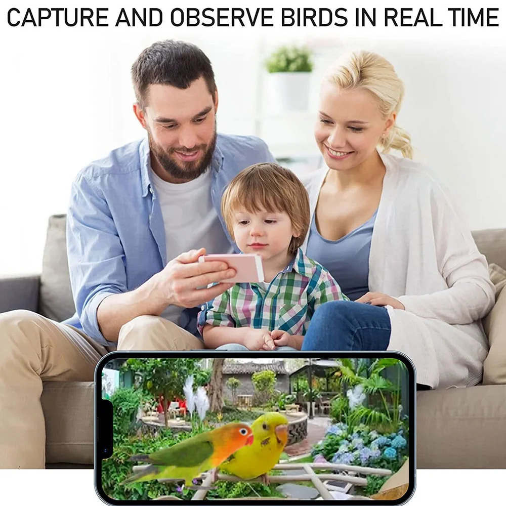 24G WIFI intelligent bird feeder with 1080P camera automatically captures videos and motion detection notifications AI recognizes species 250320