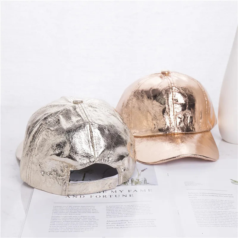 Fashion Trendy Mens and Womens Gold and Silver Champagne Sparkling Snaps Hat Unisex Outdoor Baseball Hat Gorro Adjustable 250322