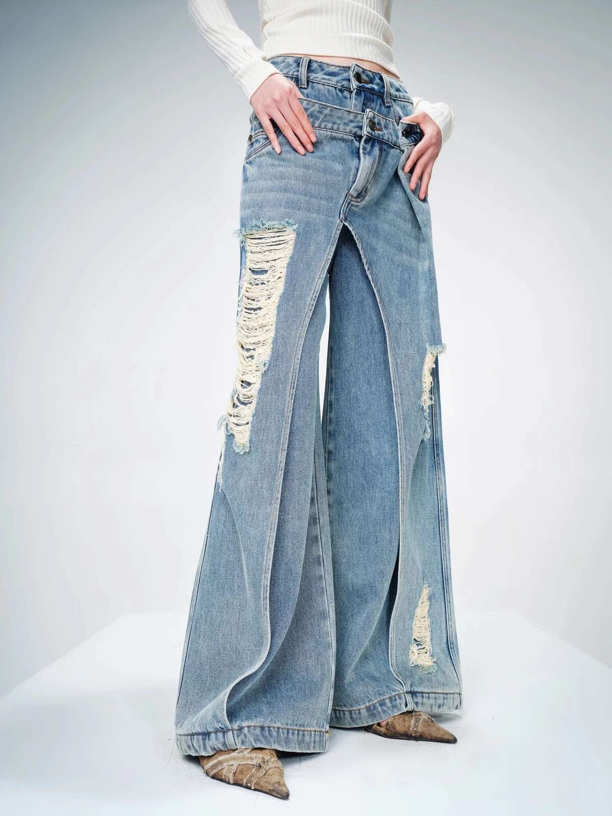 Women's Jeans Haruku Y2k Japanese 2000S Style 90S Aesthetic Baggy Denim Trousers Punk Jean Pants Vintage Trashy Clothes 2025