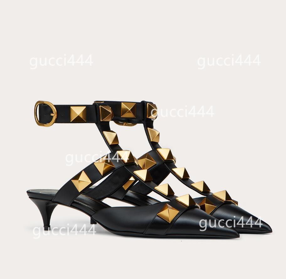 Shoes Famous Summer Brands Roman Stud Sandal Lady Ankle Strappy Pumps Sexy M valetino valemtino valentono valantinos valentin valentine valentineo valentini R86S