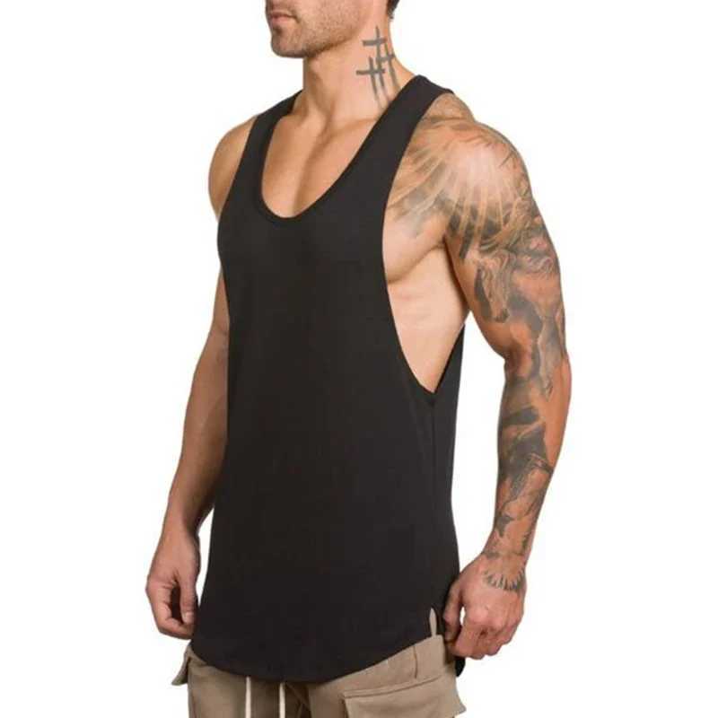Muscleguys Cotton Gym Clothing Fitness Mens Stringer Tank Top Sleeveless Sports Tank Top Single Sleeve Sports Tank Top X250324