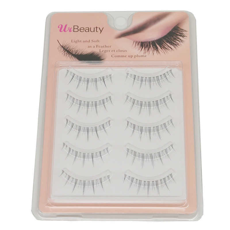 Little Devil False Eyelash Natural Simulation Big Eyelash Transparent Stem Five Pair Set Eyelash W250324