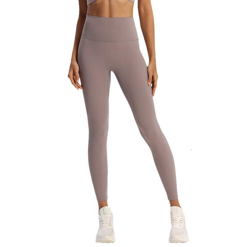 2025S Fashion Designer Yoga Women s High Waist Hip Lifting Abdominal Compression New Nude Fitness Tights Sweat Absorbing And Moisture Absorbing Sports