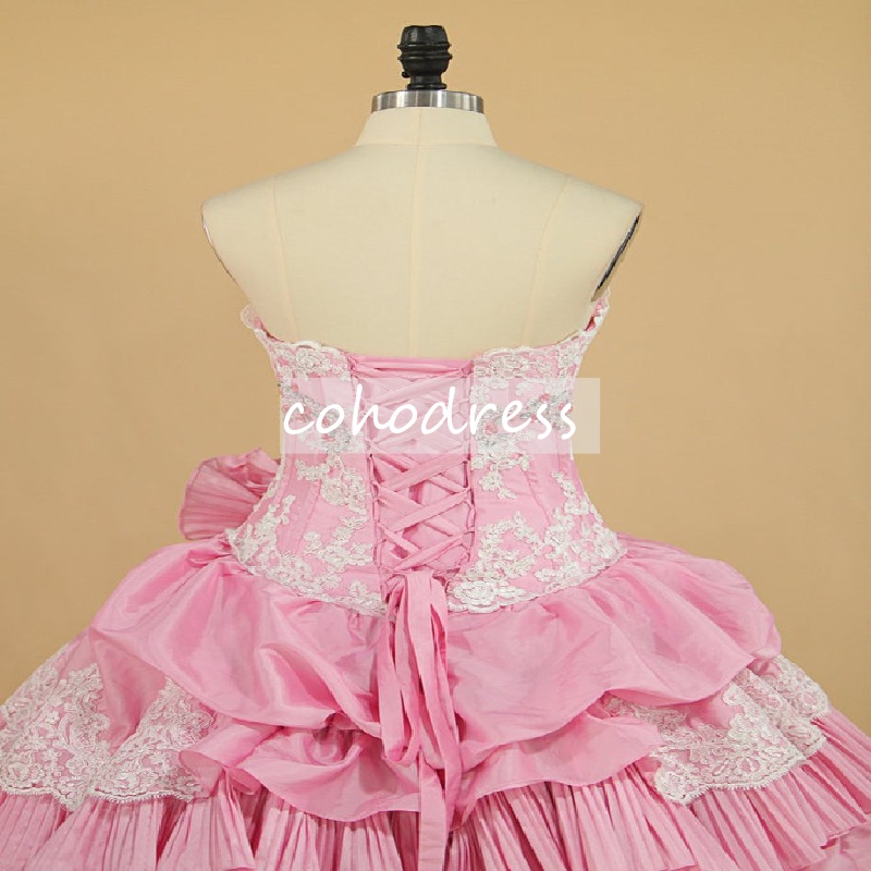 Renaissance Victorian Pink Prom Dress With Jacket Retro Bustle Rococo Evening Dress Lace Historical European Party Costume Masquerade Obsessed Formal 