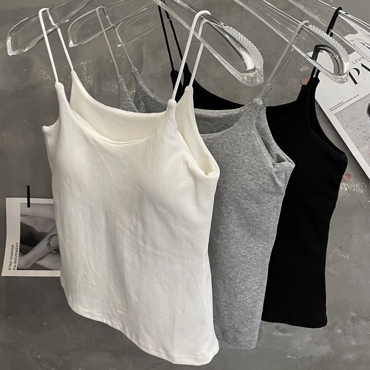 2025 New Pure Desire Chest Mat Spicy Girl Designer White Vest Women's Inner Abdominal Cover Comfortable Cotton Bottom Multifunctional Top