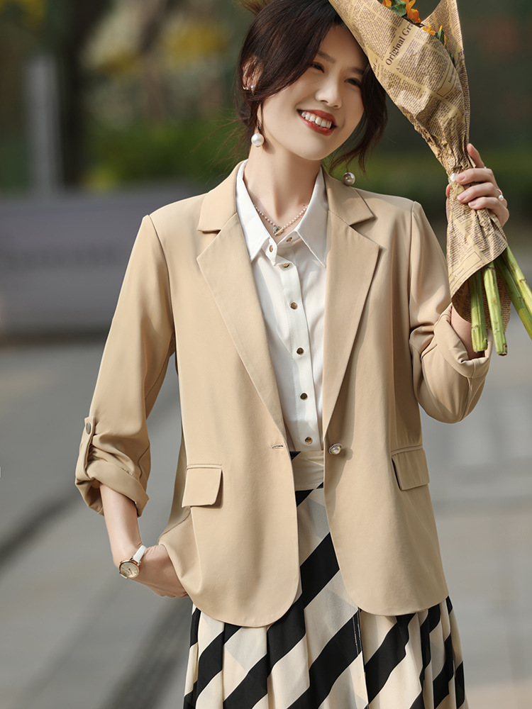 S321Chic Korean Influenced Ladies Business Outfit - Versatile All-Match Suit Ensemble