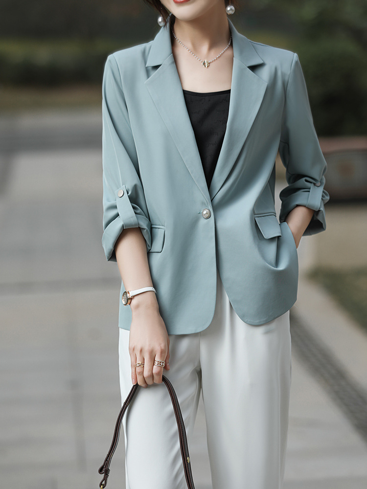 S321Chic Korean Influenced Ladies Business Outfit - Versatile All-Match Suit Ensemble