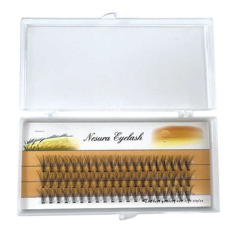 Single cluster self grafting eyelashes 10D-100D segmented hot melt plush false eyelashes thick and soft W250324