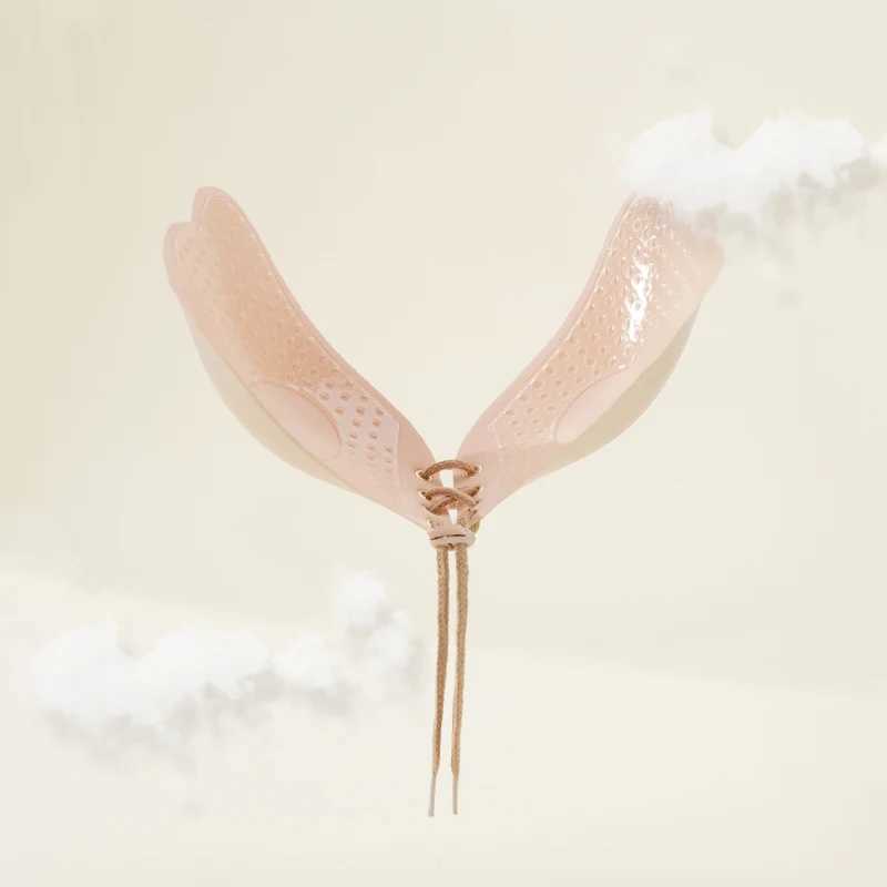 Seamless self-adhesive flight bra womens strapless push up bra sexy bra on the stick invisible silicone chest patch plus sizeXJ250324