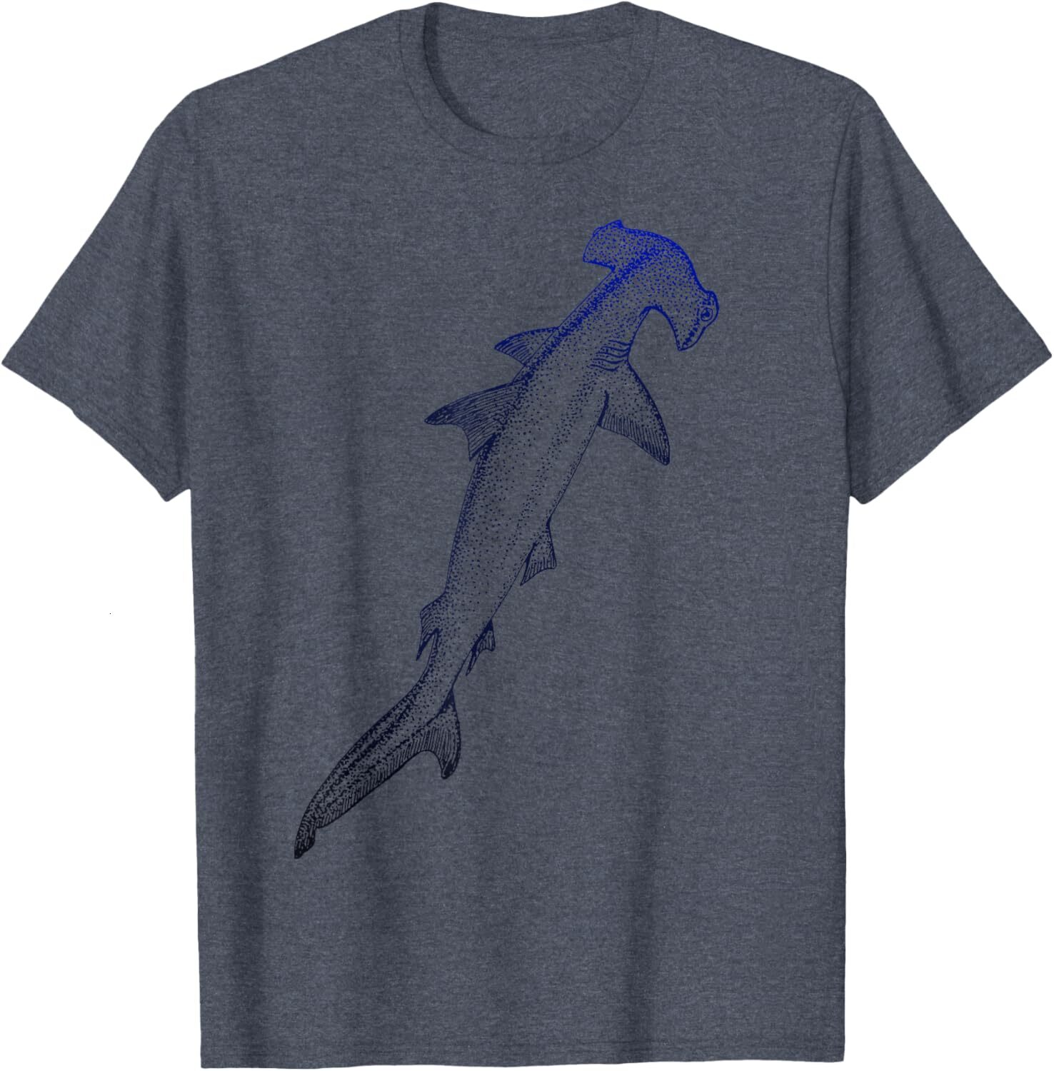 T shirt for Mens Beautiful Nautical Hammerhead Shark Lovers Graphic Tee Casual Tops Clothes Short sleeve