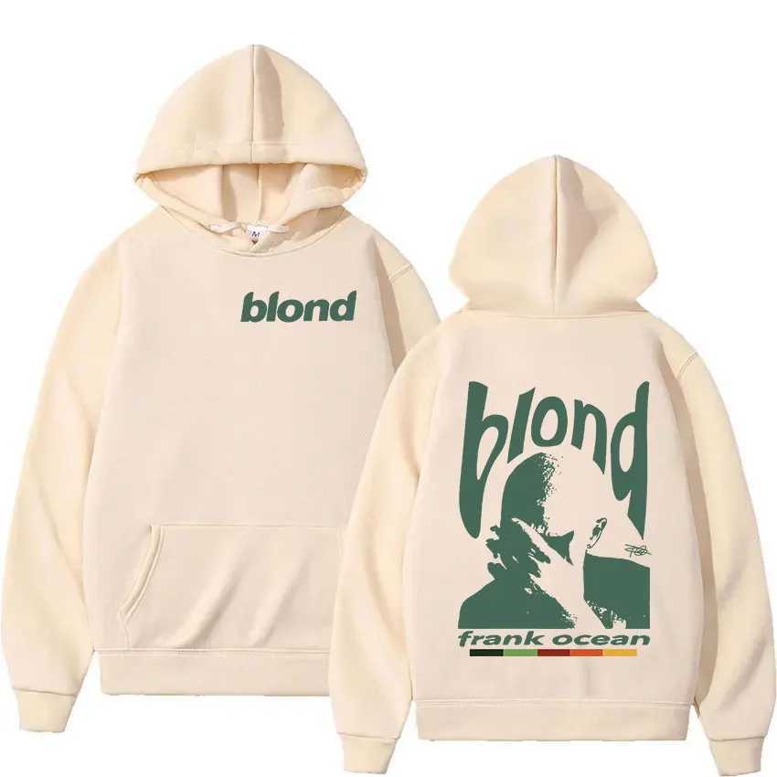 Rap singer Frank Retro Graphic Hoodie Mens Hip Hop Ocean Album Pullover Clothing Sweatshirt Y2k Unisex Blonde Fashion Super Large HoodieT250323