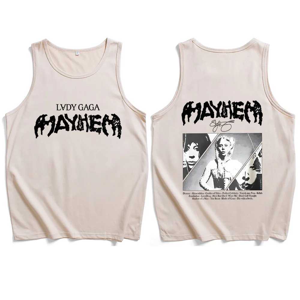 Lady Gaga MAYHEM 2025 Tank Top Mens Summer Casual Sleeveless T-shirt Fan Gift Top X250324
