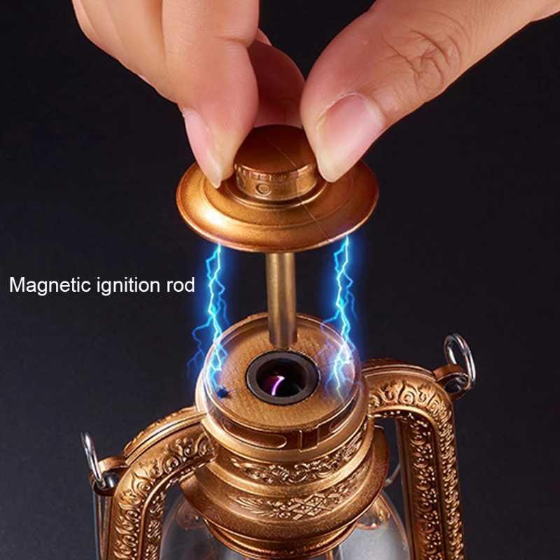 Vintage horse lantern design gas lamp electrical integration gas ignition matching table decoration gift decoration M250324