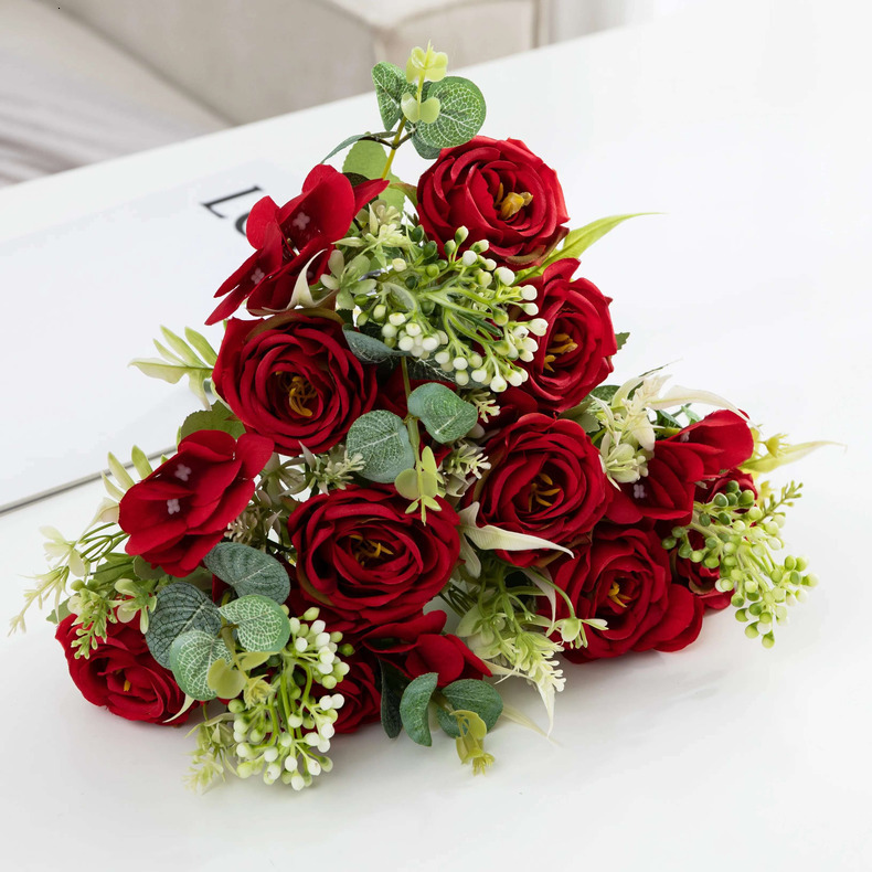 Wedding Season Rose Simulation wer Bouquets - Autumnal Hues & Rolled Edges beautiful