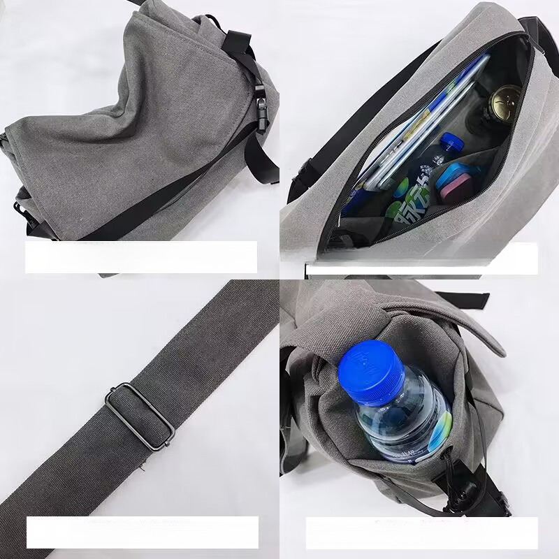 2025S Fashion Designer Korean Version Minimalist Ins Cool Canvas Men S And Women S Trendy Single Shoulder Crossbody Bag New Handbag