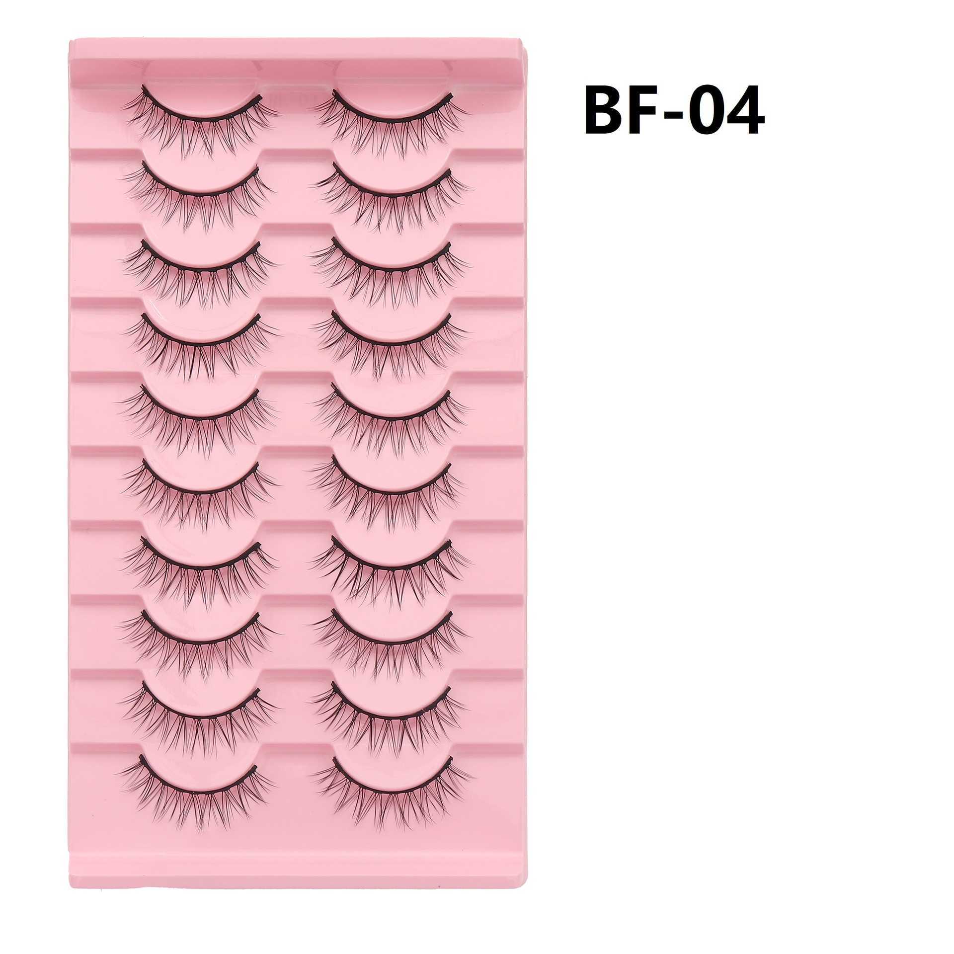 10 Pair Little Devil False Eyelash Internet Celebrity Natural Simulation One Piece Hard Meme Fox Eyelash Bridal Makeup W250324