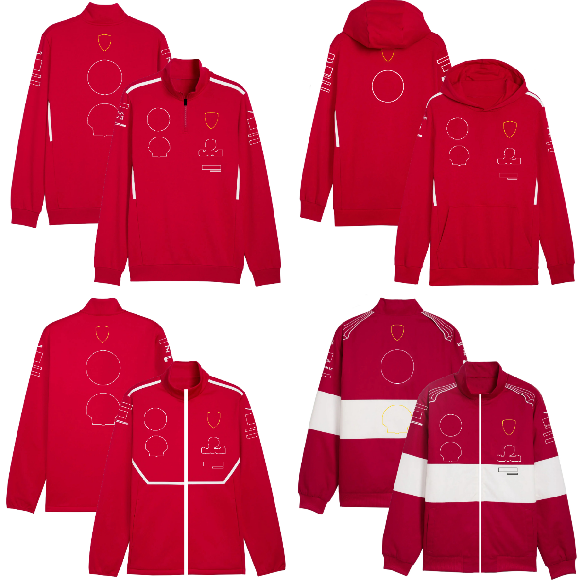 2025 F1 Team Formula 1 Racing Red Hoodie Driver Sweatshirt Men Women Car Fans Hooded Sweat Full Zip Jacket Custom free shipping