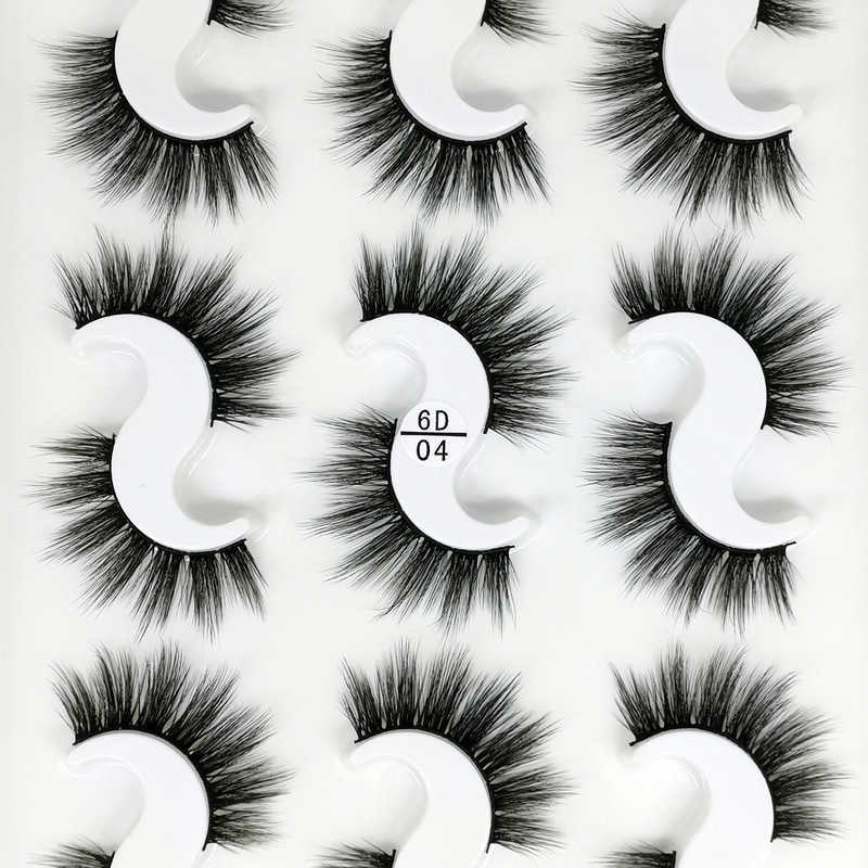 6D 3D False Eyelash Handmade Natural Thickening 9-Pair Set Eyelash W250324