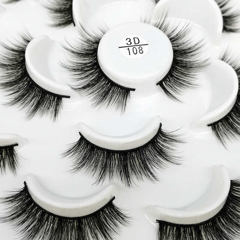 10 pairs of lotus plate false eyelashes 3D natural thick eyelashes W250324