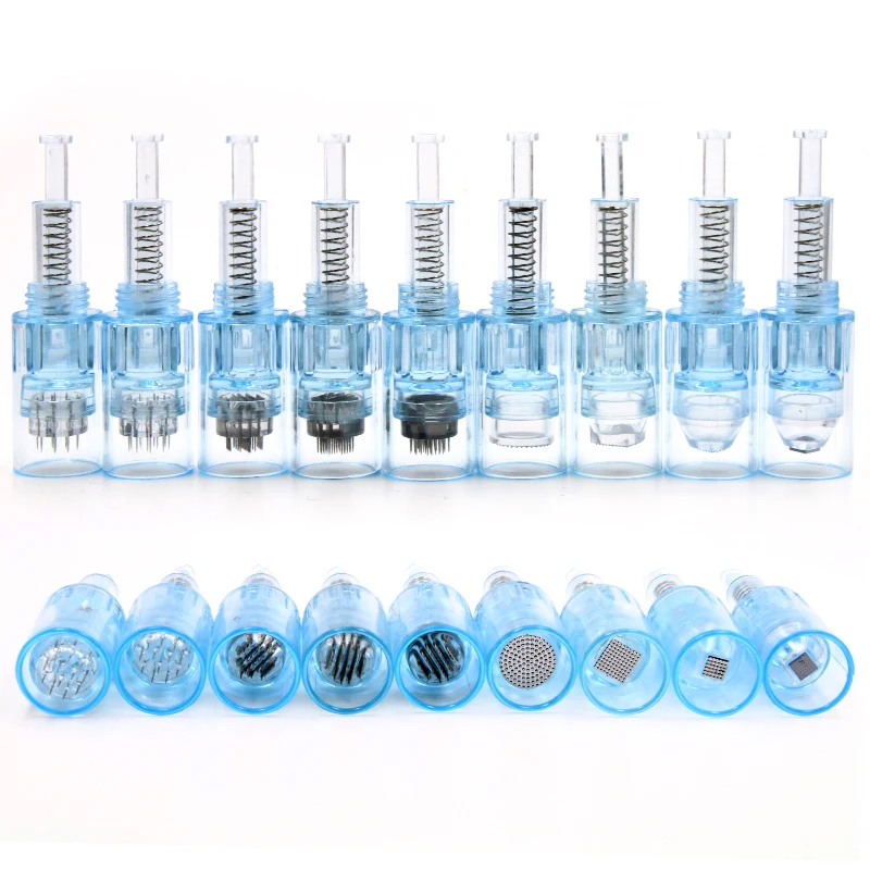 50Pcs Dr.Pen Tattoo Screw Cartridge Needles Replacement Part For Dr pen X5 Micro Needle 9 12 24 36 42 Pins Nano Round 3D 5D Silicon MTS Stamp Dermapen