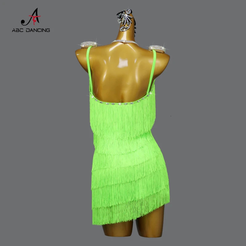 Latin Dance Professional Tassel Dress Girls Sexy Short Skirt Woman Ballroom Practice Wear Female Clothes Costume Customized 250320