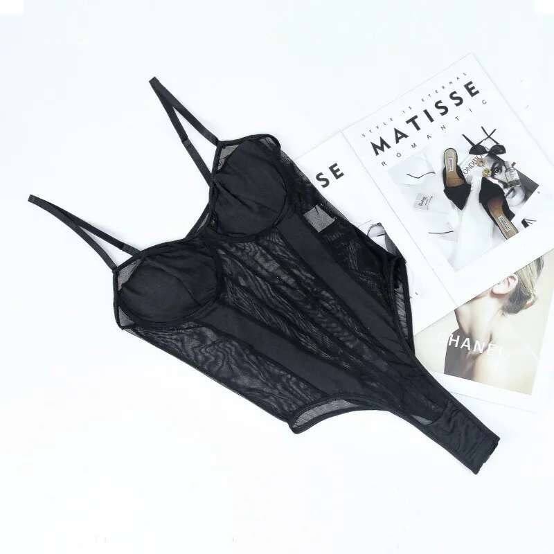 Sexy Tight Fitting Women's Clothing, Deep V-Neck Shaping, Adjustable Shoulder Straps, Reinforced Soft Padded Bra, Top