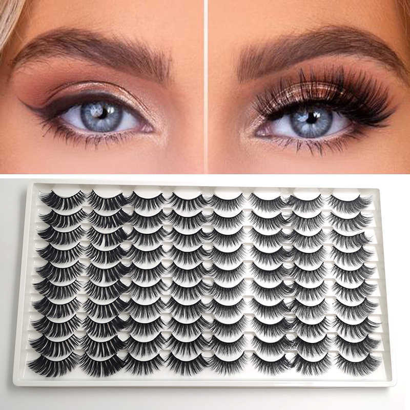 Thick Natural False Eyelash 40 Pair Set Thick 3D False Eyelash New Style W250324