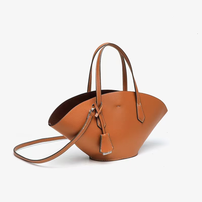 Home Women S New Fashionable And Versatile Brown Commuter Handheld Single Shoulder Crossover Tote Bag