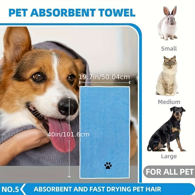 DHpet Complete Pet Grooming Kit - Bath Gloves, Absorbent Towel, Multifunction Brushes