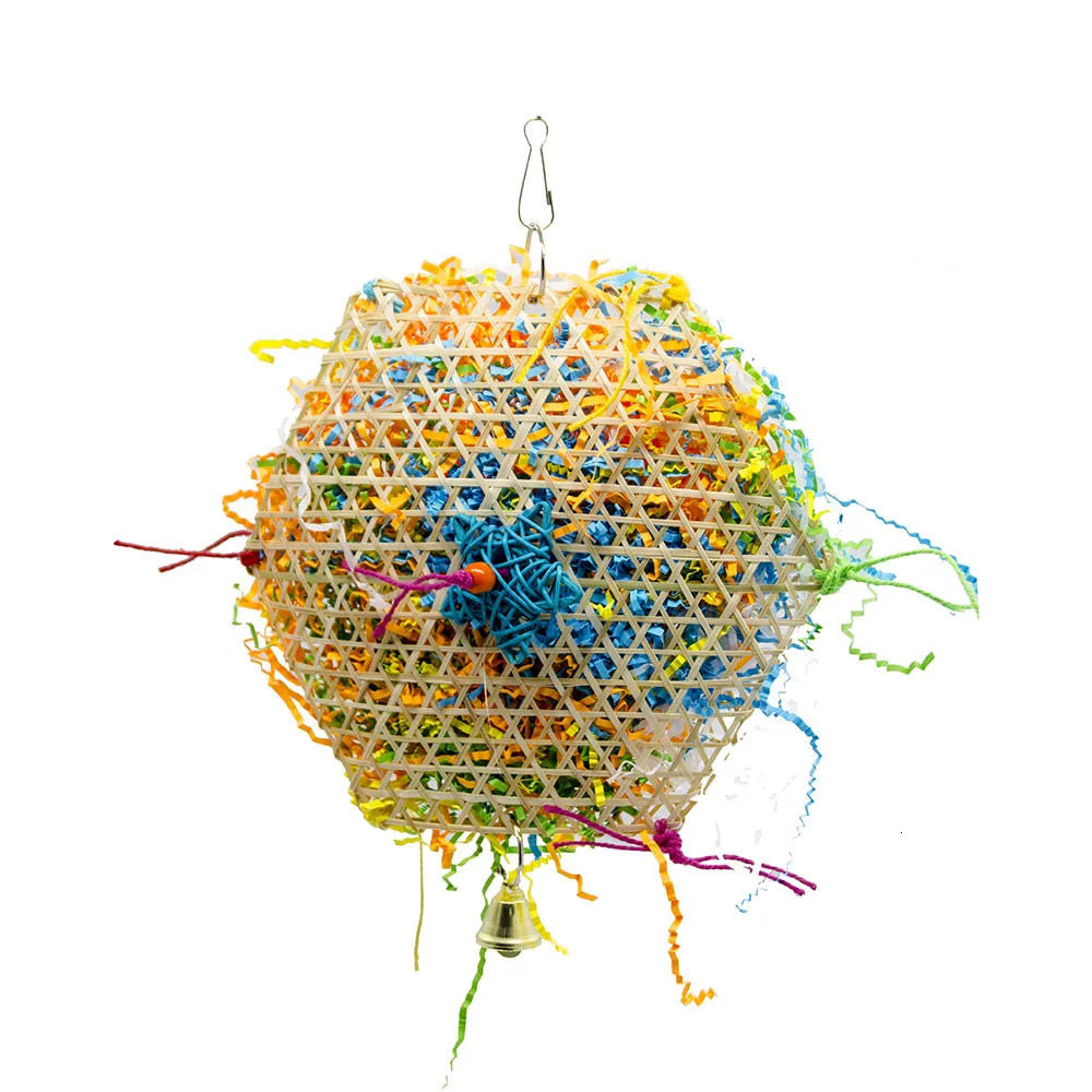 Parrot chopper toy dry bite proof parrot cage foraging chewing with bell and pet bird accessories 250320