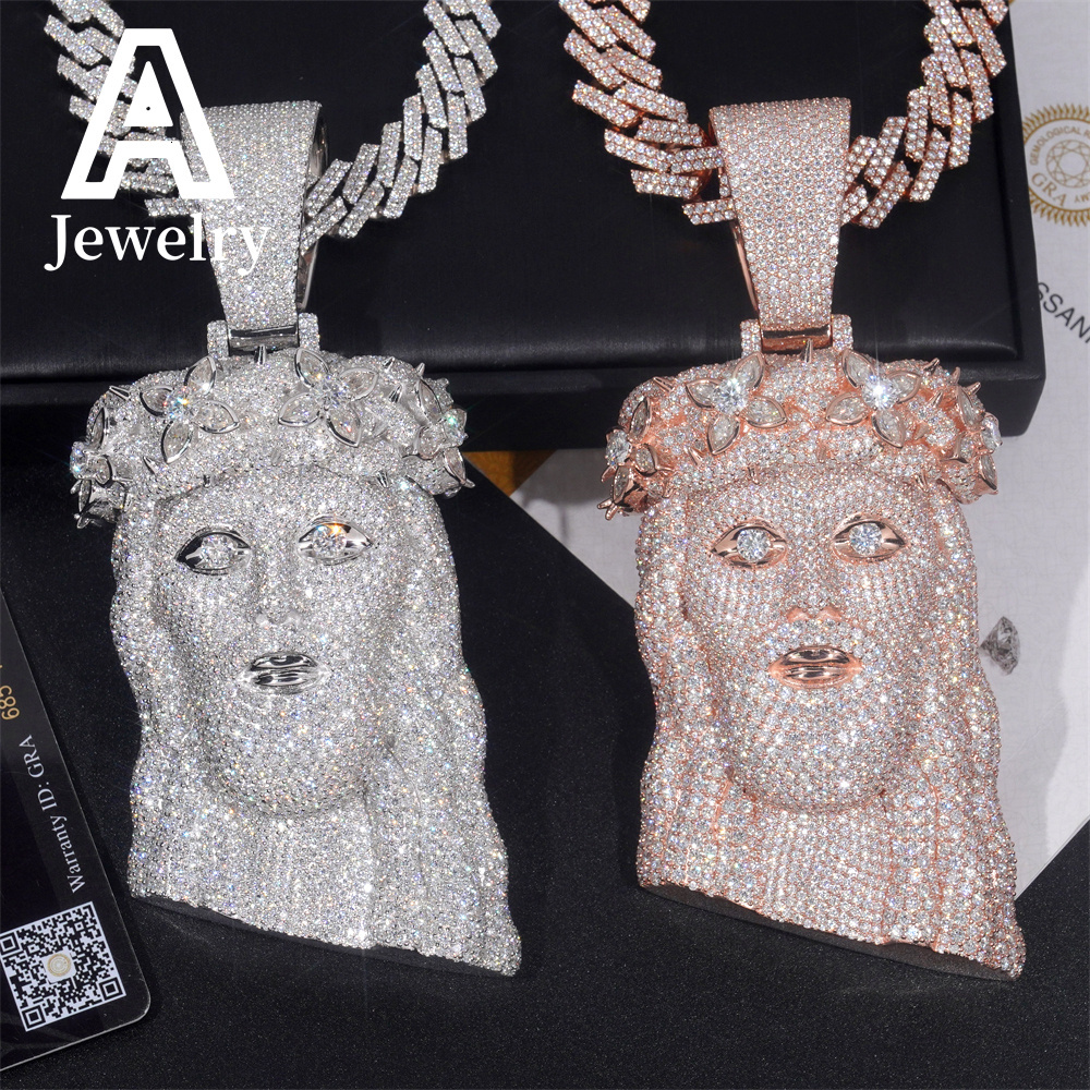 Iced Out Chain Pendant Personalized Moissanite Necklace Hip Hop Charms Rapper Jewelry