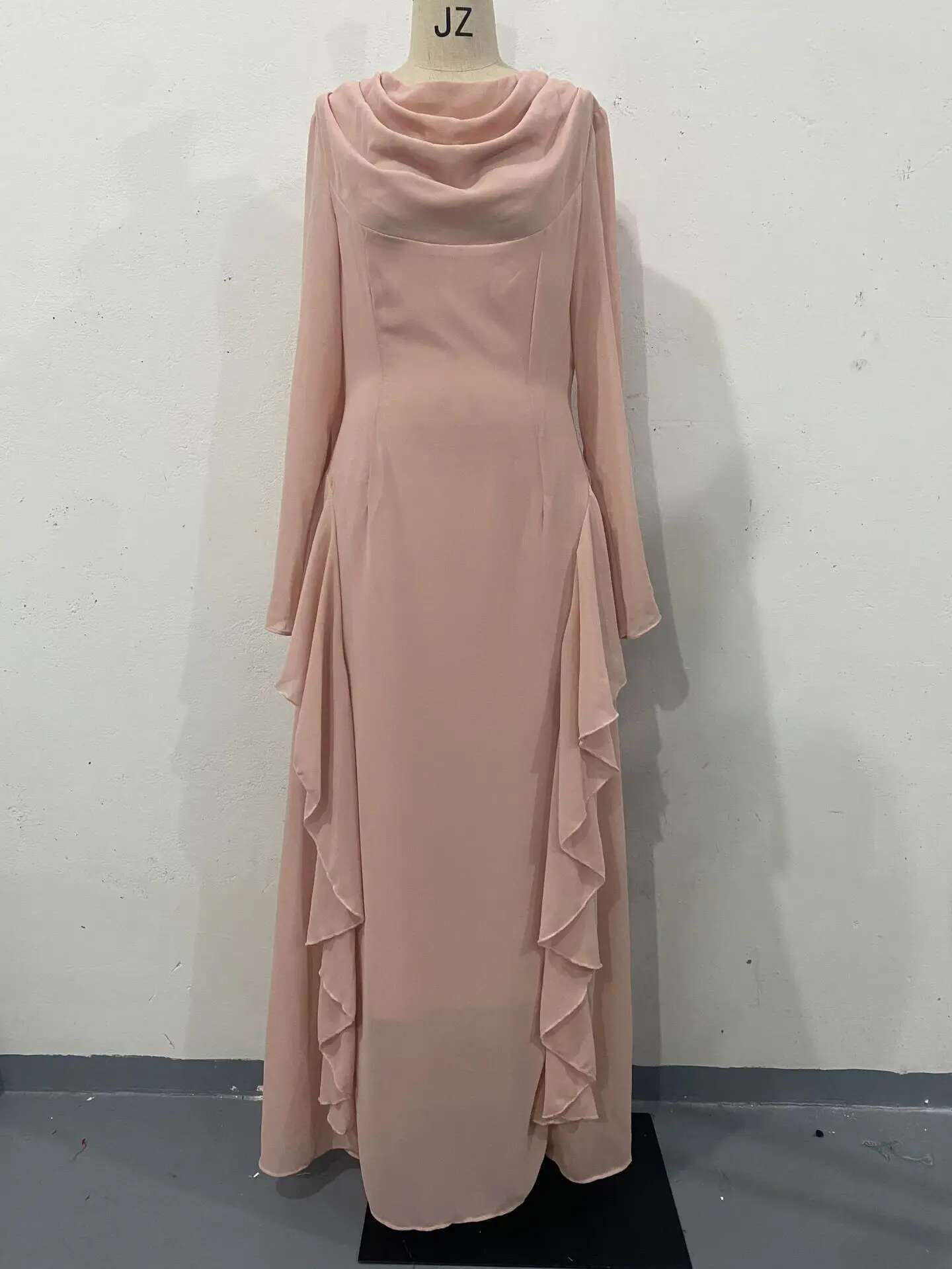 Pullover Dresses Puff Sleeve Spliced Pile Collar Dress Solid Loose Vestidos 2024 Ankle Length Casual Summer Slight Strech