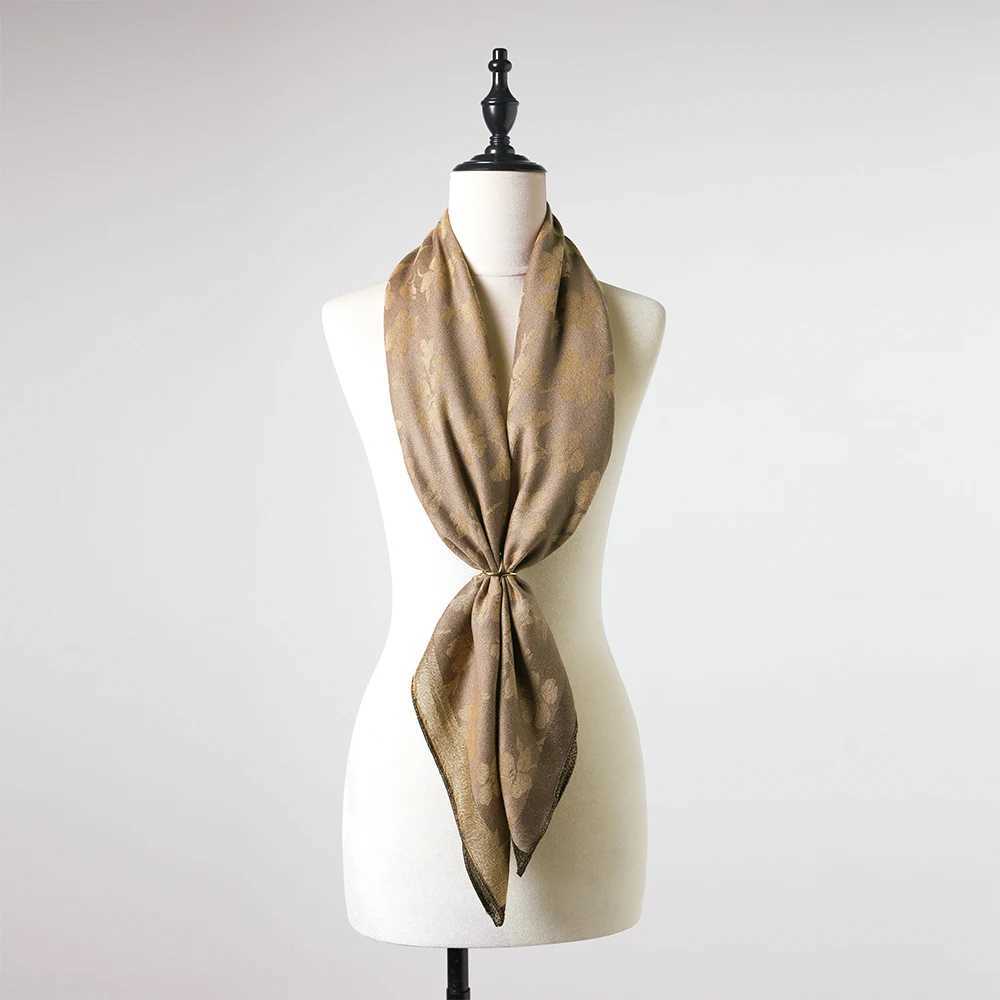 Neckerchief Shawl Packaging Printing Silk Scarf Square Text Muslim Headscarf Elegant Belt Bandana Design New Foard X250324