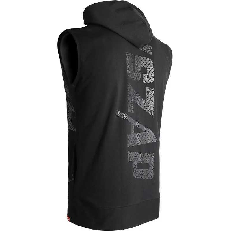 Vszap summer boxing training MMA sports jacket mens and womens fitness hooded sleeveless vest combat vest X2503241