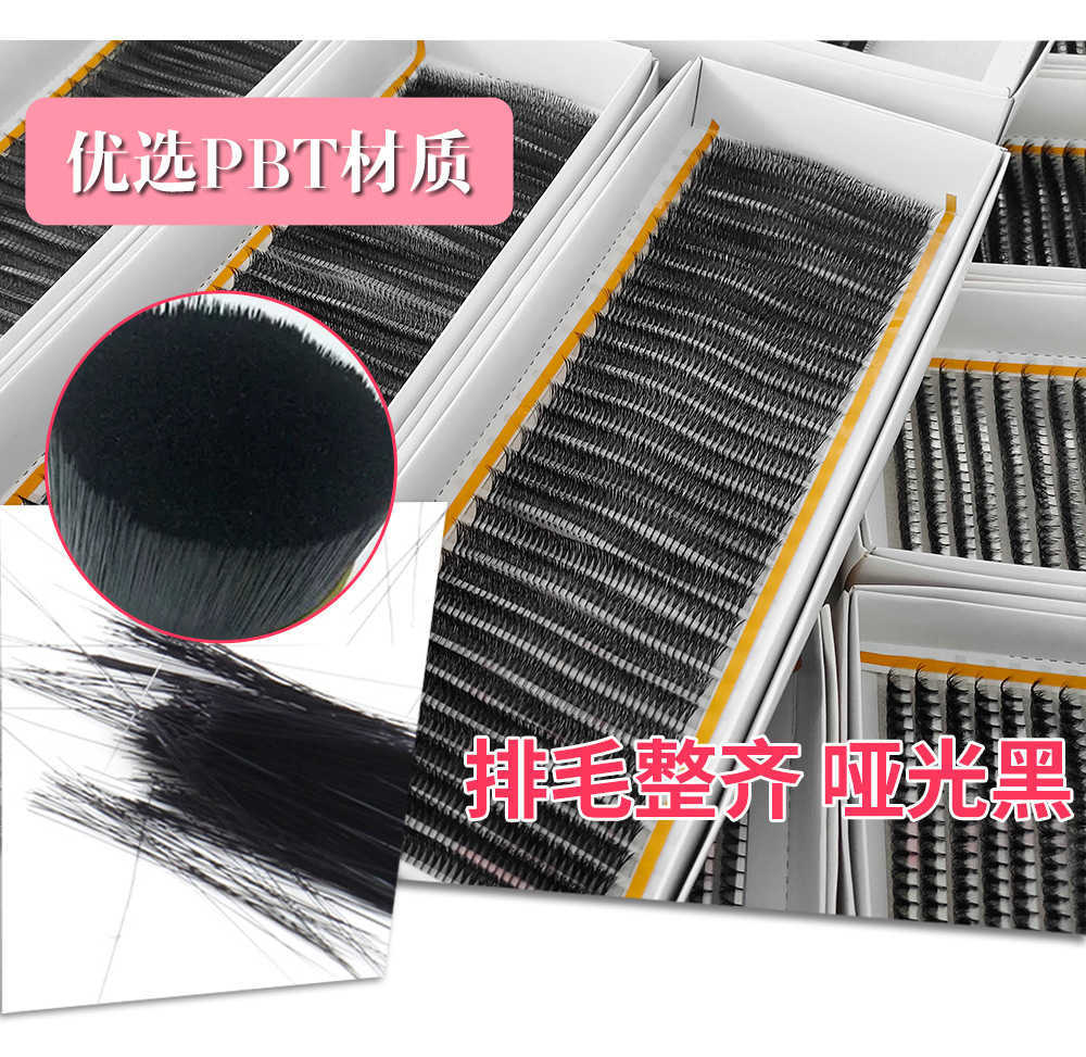 Short root hairy eyelashes 3-6D single cluster large flowering hot selling false eyelashes W250324