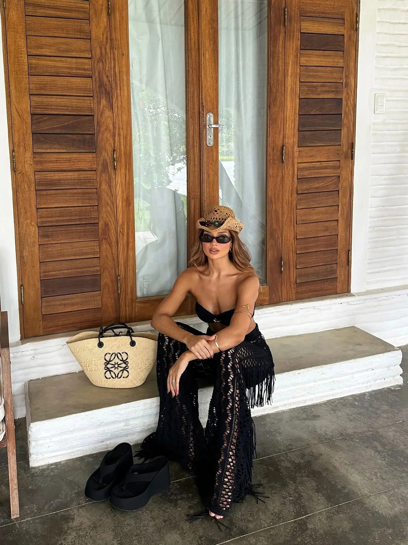 2025 3pack Bikini Swimsuit With Cover Up Pants Swimwear Women Knot Bathing Suit Bandage Bikini Set Swimming Suits Biquini 250324